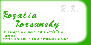 rozalia korsunsky business card